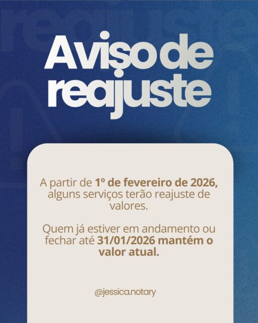 Este é um aviso de transparência.A partir de 1º de fevereiro de 2026, haverá reajuste nos valores de alguns serviços.
Quem já está em atendimento ou fechar o serviço antes dessa data garante o preço atual. Após 01/02, passam a valer os novos valores.#jvssolutions #brasileirosemboston #boston #massachusetts #despachante